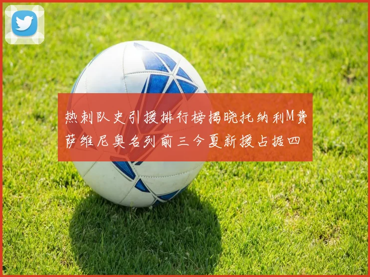 热刺队史引援排行榜揭晓托纳利M费萨维尼奥名列前三今夏新援占据四席